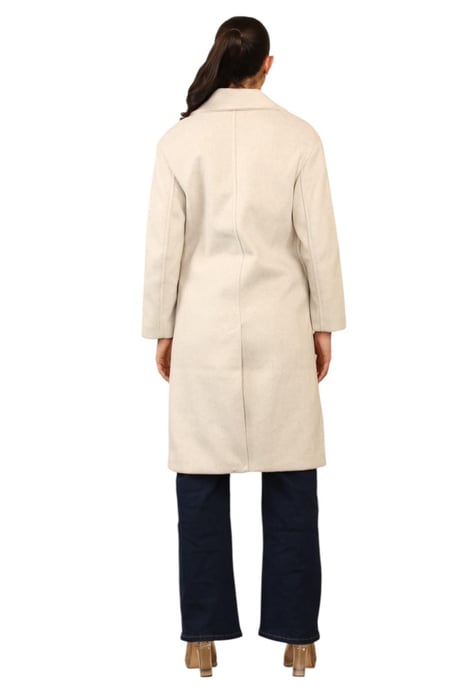 Bershka Womens Double Breasted Trench Coat in Ivory - Image 2