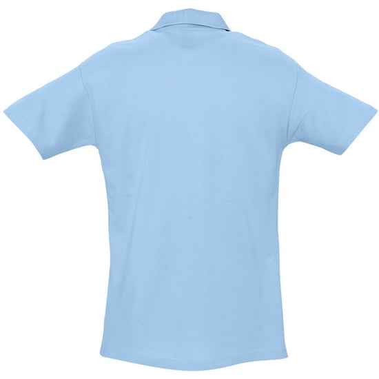 SOLS Mens Spring II Short Sleeve Heavyweight Polo Shirt (Sky Blue) - Image 2