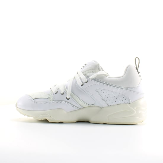 Puma Blaze Of Glory Decor White Leather Womens Lace Up Traines 360532 01