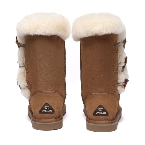 EVER AU Australia Women Ashy Horn Toggle Buttons Tall Boots - Image 5