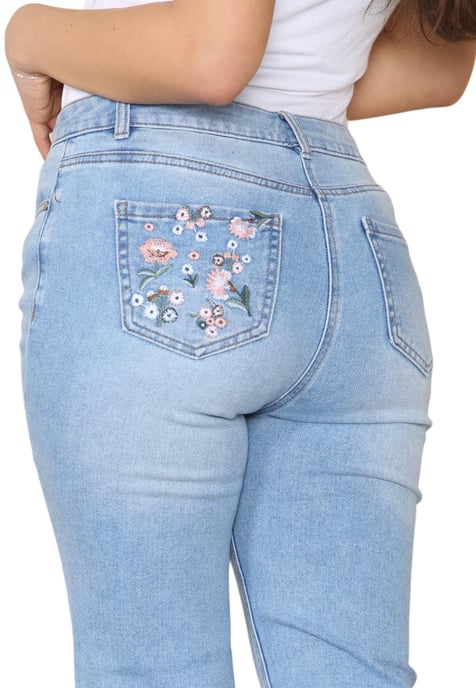 M&Co Womens High Rise Tapered Straight Leg Mom Jeans - Image 6