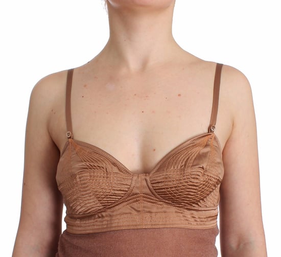 Ermanno Scervino Lingerie Brown Bustier Top Camisole Cami