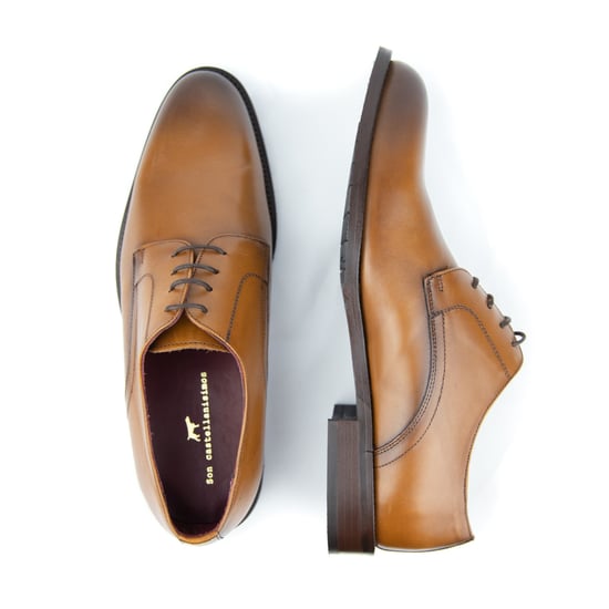 Men's Lace Up Leather Shoes in Brown