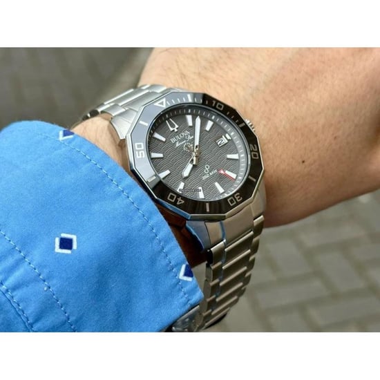 Bulova Marine Star C Series Hpq Precisionist Heren Zilveren Horloge 96B434 - Image 5