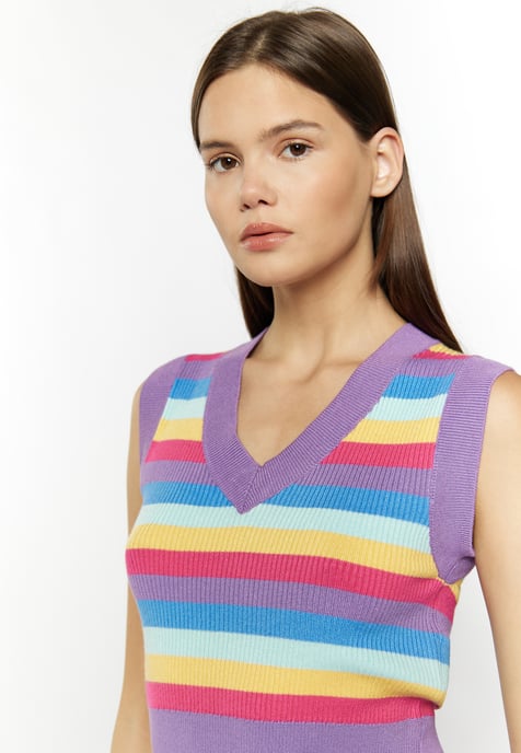 Mymo gebreide trui Dames Violet veelkleurig - Image 5