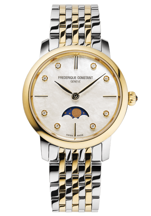 Frédérique Constant Slimline Moonphase Dames Horloge Multi FC-206MPWD1S3B - Image 1
