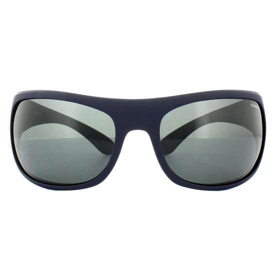 Polaroid Sport Wrap Unisex Matt Dark Blue Grey Polarized Sunglasses