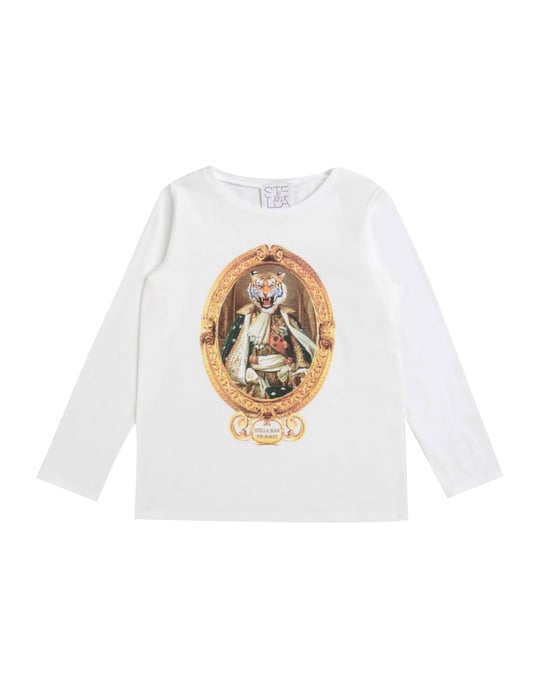 Stella Jean Girl T-shirts White Cotton