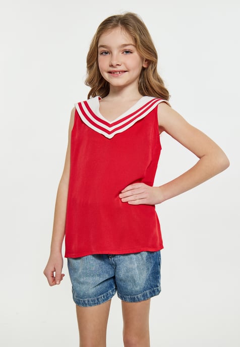 Dreimaster Blouse red - Image 3
