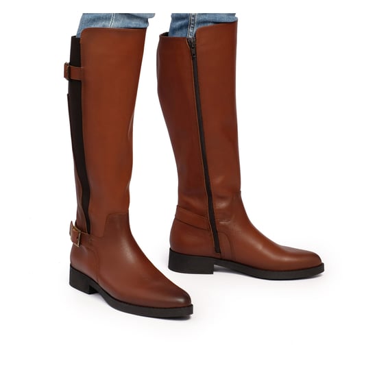 Leather High Boot Heel