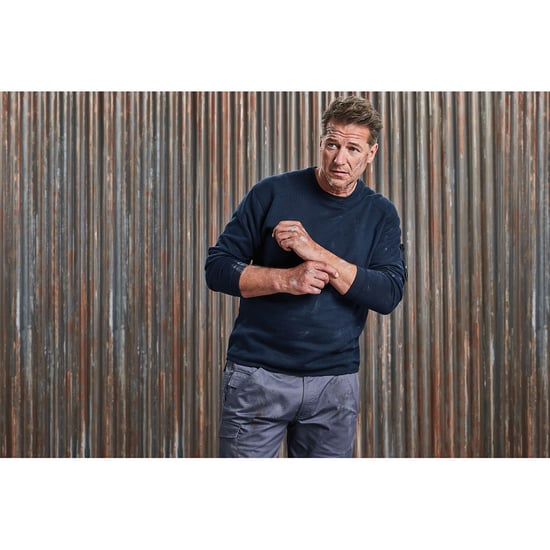 Russell Europe Mens Heavy Duty Collar Sweatshirt (Franse marine) - Image 3