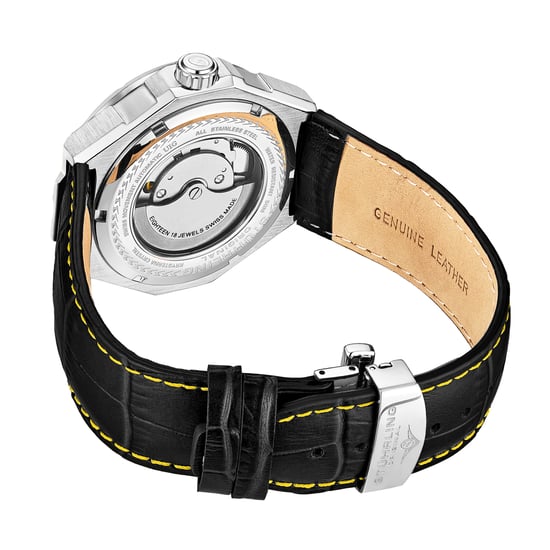 Svart och Gul Gio Swiss Automatisk 44mm Skelett - Image 3