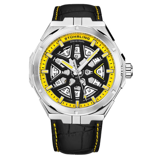 Svart och Gul Gio Swiss Automatisk 44mm Skelett - Image 1