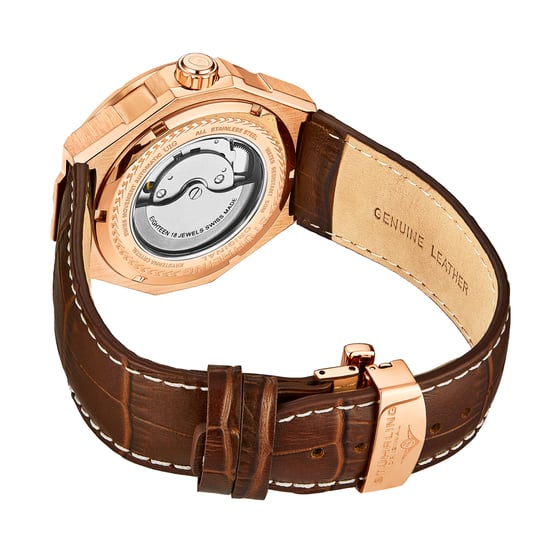 Brun Gio Swiss Automatisk 44mm Skelett - Image 3