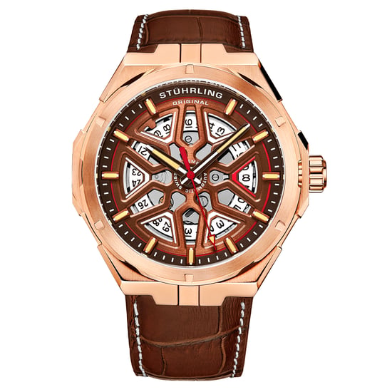 Brun Gio Swiss Automatisk 44mm Skelett - Image 1