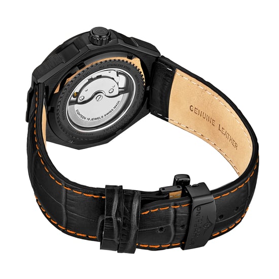 Svart och orange Gio Swiss Automatisk 44 mm Skelett - Image 3