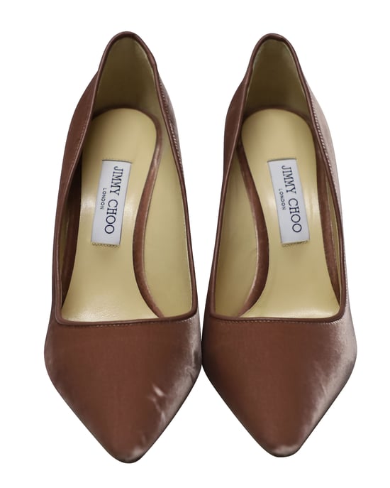Jimmy Choo Romy 100 Pumps in Roze Velvet - Image 2