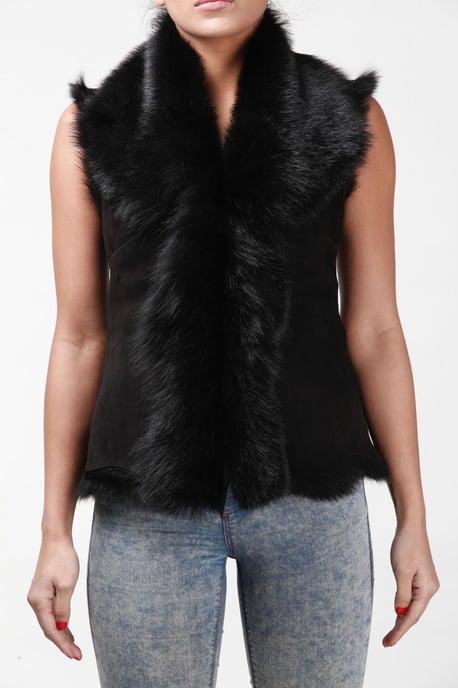 Women's Toscana Sheepskin Short Gilet-Denver