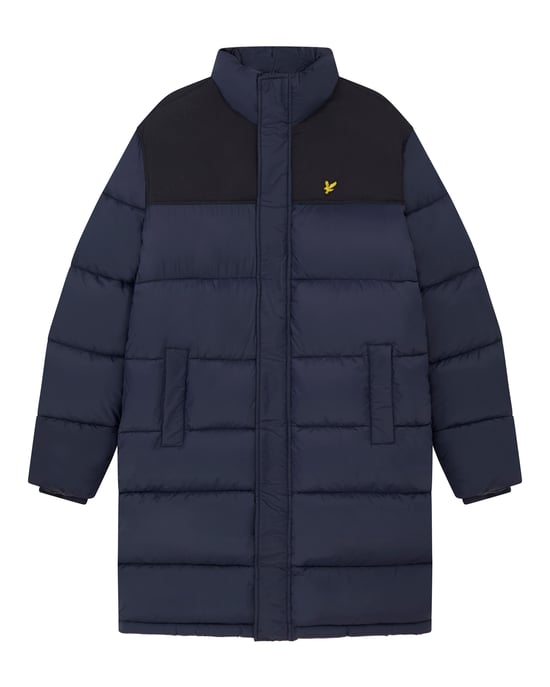 Lyle & Scott Longline vadderad pufferjacka i marinblå - Image 5