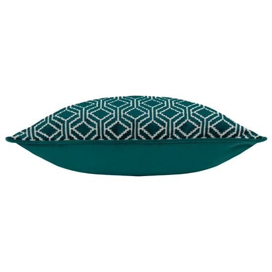 Paoletti Avenue Velvet Geometric Jacquard Feather Filled Cushion