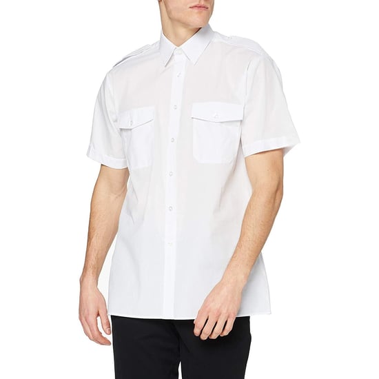 Premier Heren Korte Mouw Piloot Werk Shirt (Wit) - Image 6