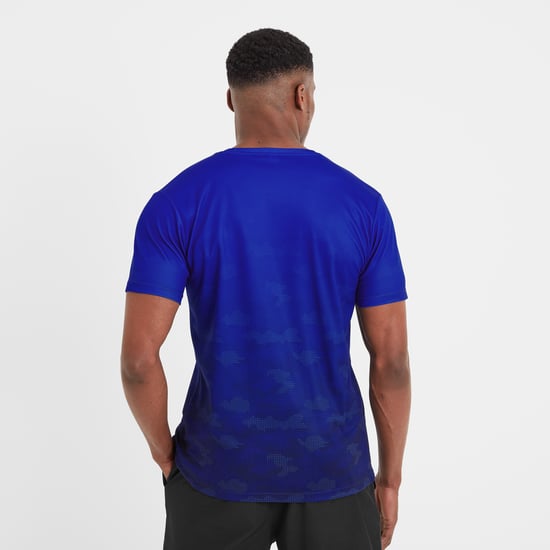 Kildwick Mens Tech T-Shirt Sapphire Blue Dot Camo