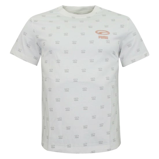 Puma OG AOP Tee Womens Casual Branded T-Shirt Cream 845065 02