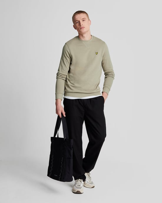 Sweatshirt med rund hals för herrar i grönt - Image 2