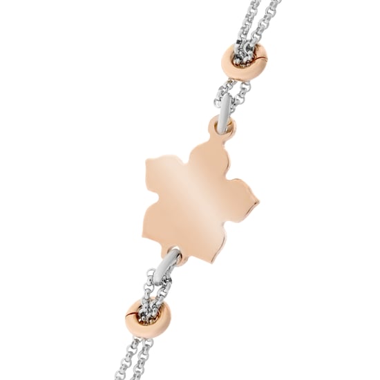 Orphelia 'Dilara' Women's 925 Sterling Silver Bracelet - Silver/Rose ZA-7184 - Image 1