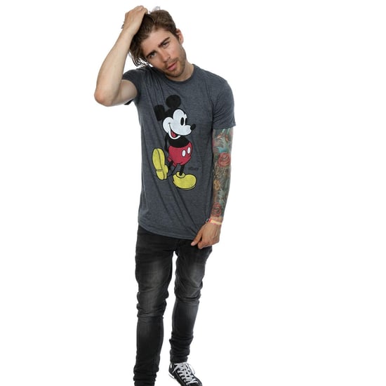 Disney Mens Mickey Mouse Classic Kick T-Shirt (Dark Heather)