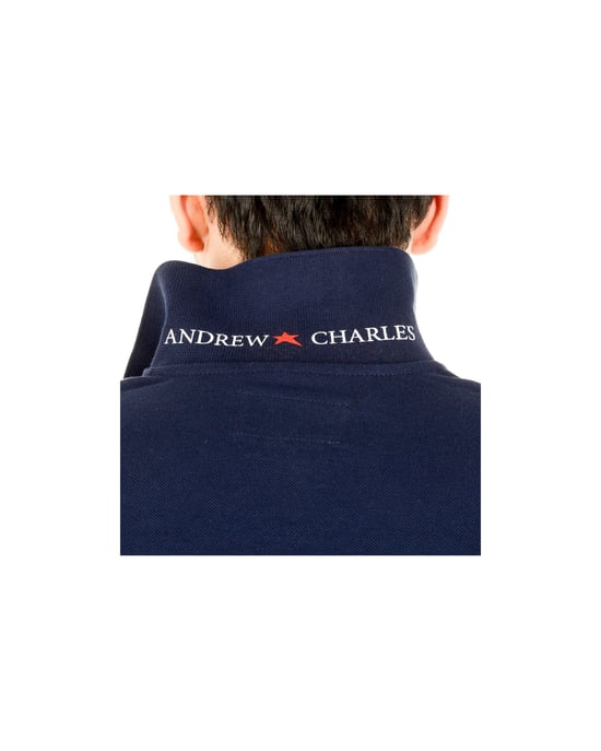 Andrew Charles By Andy Hilfiger Mens Polo ALABAMA NAVY