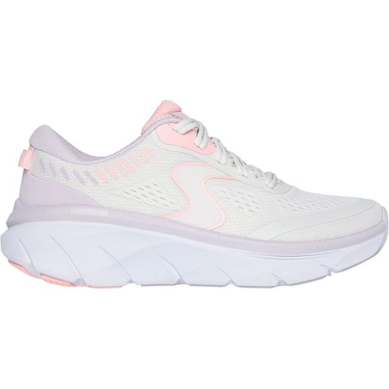 Skechers D'Lux Walker 2.0 Active Pace Textile Dames Off White/Pink Trainers - Image 2