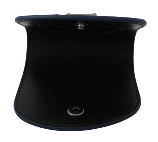 Dolce & Gabbana Men's Blue Holder Pocket Wallet Blue Exotic Skin Condom Case - Image 5