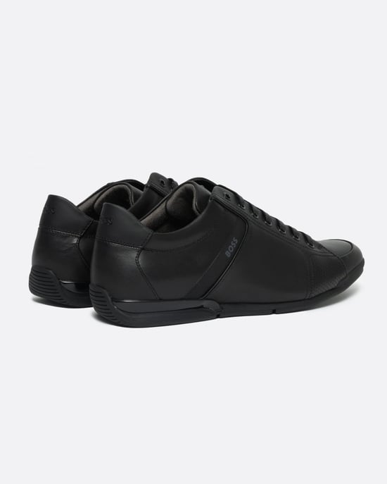BOSS Orange Saturn Mens Low Profile Leather Trainers With Odour-Control Lining NOS - Image 3