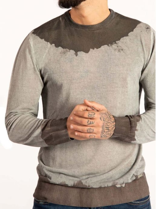 Takeshy Kurosawa Pullover Tintura Shibori Men's Grey