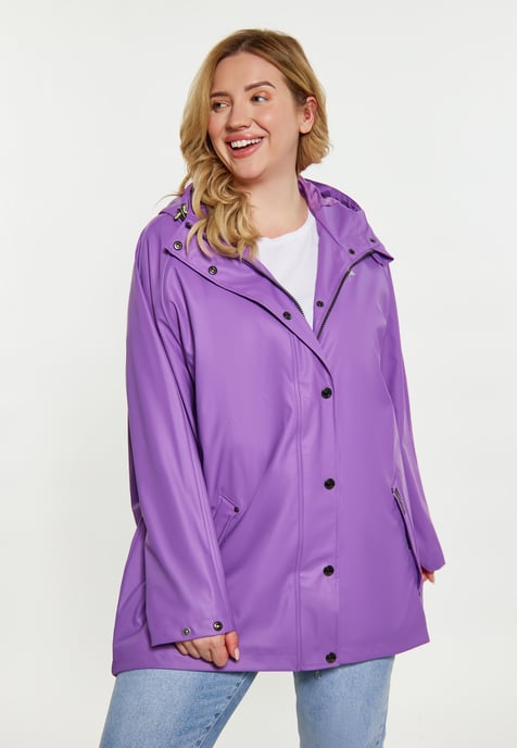 Schmuddelwedda Grote maat regenjas Dames paars - Image 3