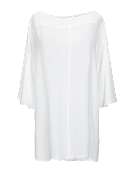 Christies À Porter White Crepe Short Sleeve Blouse