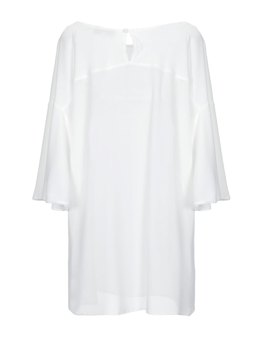 Christies À Porter White Crepe Short Sleeve Blouse