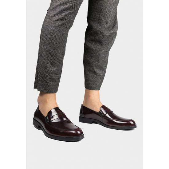 Men's Moccasin With Antiface in Burgundy