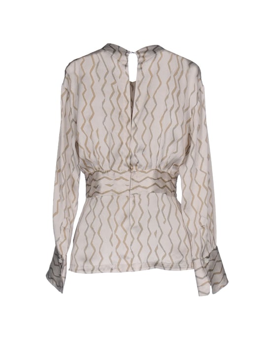 Isabel Marant Light Grey Print Silk Blouse