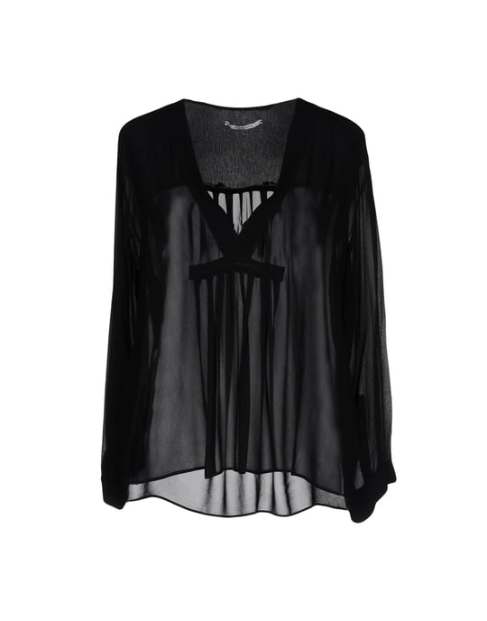 Pomandere Black Crepe Blouse