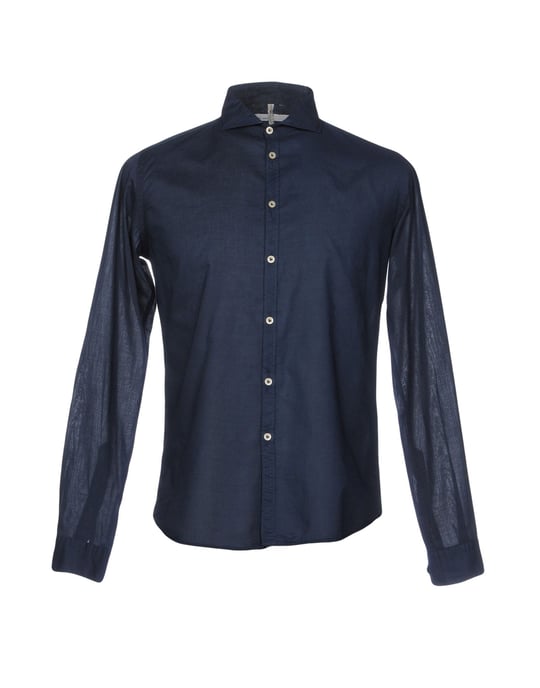 Michael Coal Dark Blue Cotton Shirt