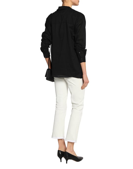 3X1 Black Cotton Blouse