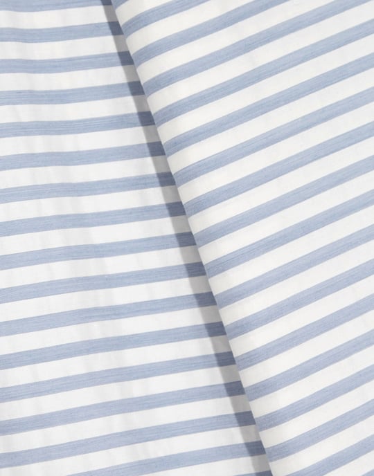 Bassike Blue Stripe Cotton Blouse