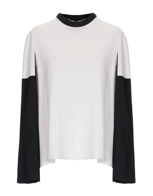 L' Autre Chose Ivory Two Tone Long Sleeve Blouse