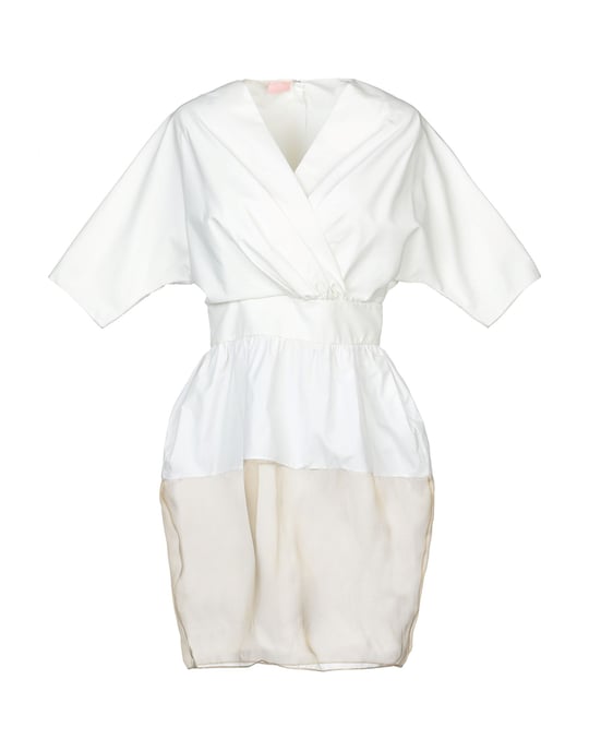 Giamba White Organza Short Sleeve Shirt