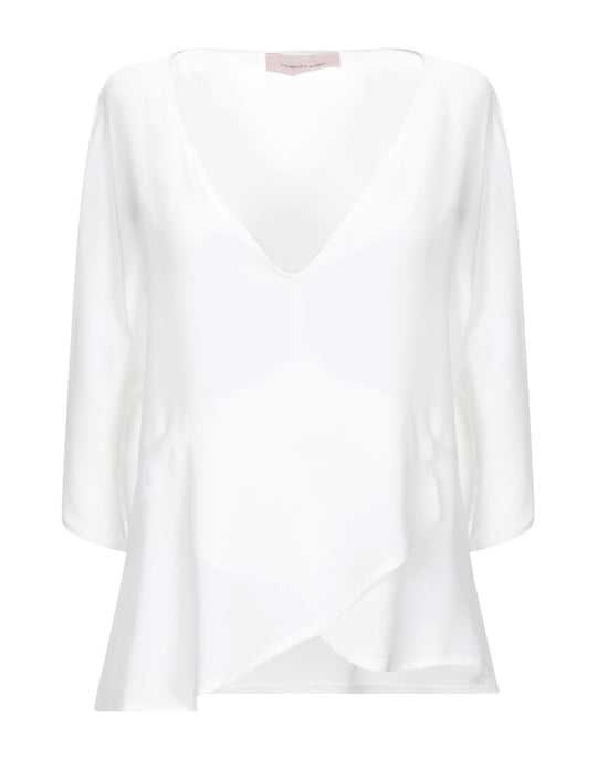 Twenty Easy By Kaos White Crepe Blouse