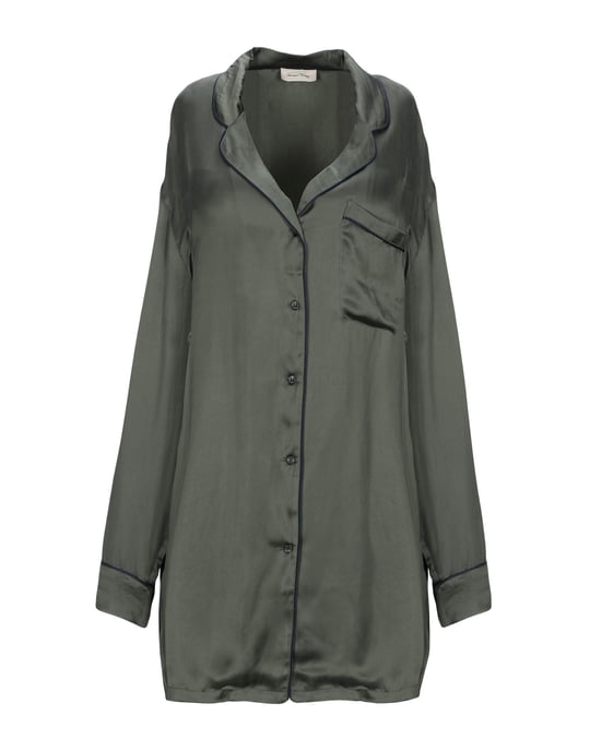 American Vintage Military Green Satin Shirt