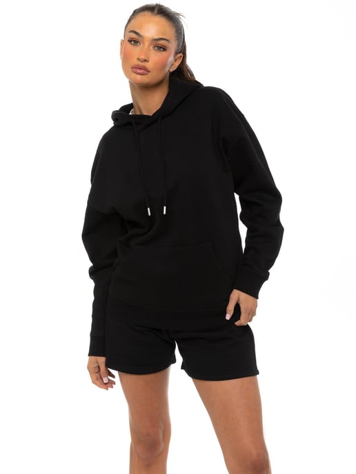 Enzo Dames Oversized Hoodie Tracksuit Met Korte Broek - Image 5