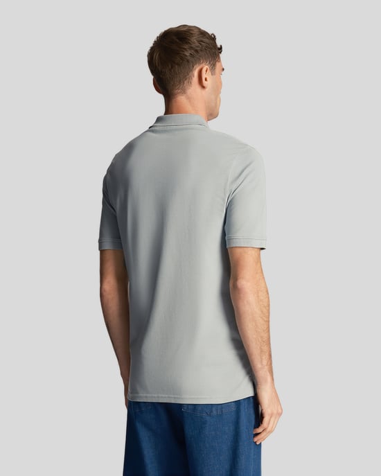 Men's Lyle & Scott Plain Polo Shirt in Blue - Image 3